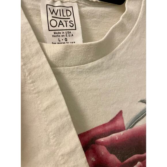 Vintage 90s Grateful Dead Jerry Garcia Memorial Roses + Barbed Wire AOP Shirt L - Picture 2 of 4